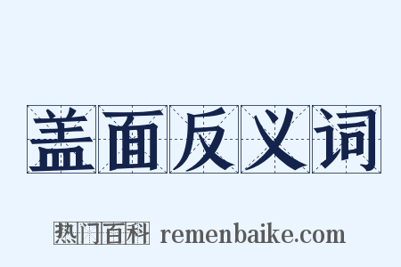 盖面反义词是什么意思的图片
